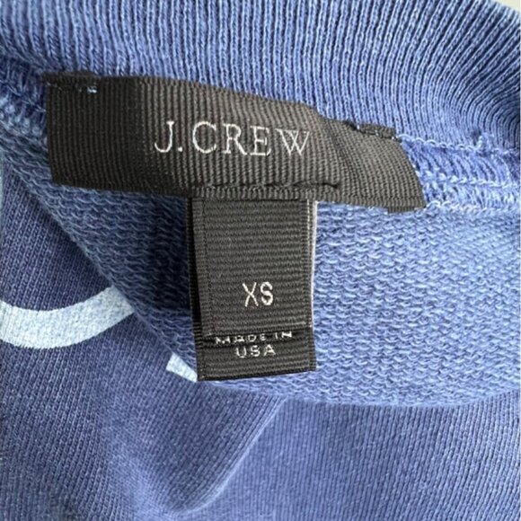J. CREW BEACH BUM Blue‎ Crew Neck Sweatshirt XS - Picture 6 of 7